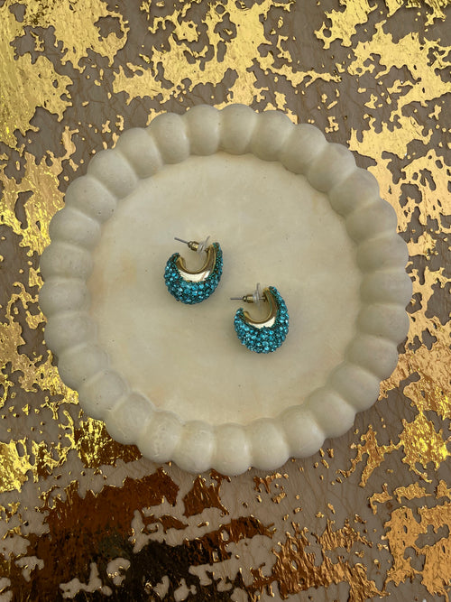 Light Blue Strass Earrings