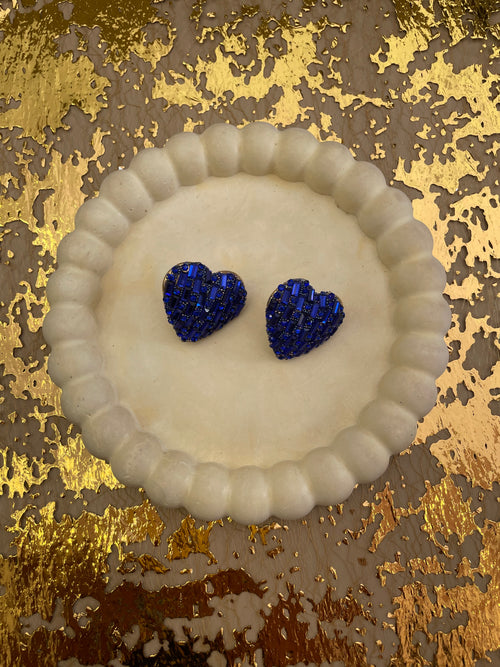 Blue Heart Earrings