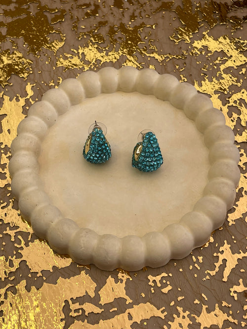 Light Blue Strass Earrings